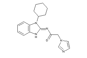 Image of N-(3-cyclohexyl-1H-benzimidazol-2-ylidene)-2-imidazol-1-yl-acetamide