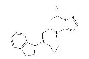 Image of 5-[[cyclopropyl(indan-1-yl)amino]methyl]-4H-pyrazolo[1,5-a]pyrimidin-7-one