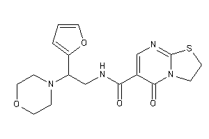N-[2-(2-furyl)-2-morpholino-ethyl]-5-keto-2,3-dihydrothiazolo[3,2-a]pyrimidine-6-carboxamide