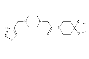 1-(1,4-dioxa-8-azaspiro[4.5]decan-8-yl)-2-[4-(thiazol-4-ylmethyl)piperazino]ethanone