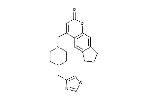 4-[[4-(thiazol-4-ylmethyl)piperazino]methyl]-7,8-dihydro-6H-cyclopenta[g]chromen-2-one