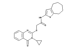 2-[(3-cyclopropyl-4-keto-quinazolin-2-yl)thio]-N-(5,6,7,8-tetrahydro-4H-cyclohepta[b]thiophen-2-yl)acetamide