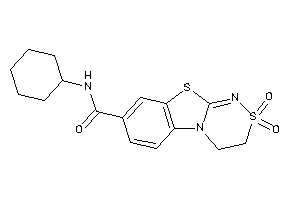 Image of N-cyclohexyl-2,2-diketo-3,4-dihydro-[1,2,4]thiadiazino[3,4-b][1,3]benzothiazole-8-carboxamide