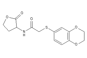 2-(2,3-dihydro-1,4-benzodioxin-6-ylthio)-N-(2-ketotetrahydrofuran-3-yl)acetamide