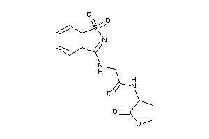 2-[(1,1-diketo-1,2-benzothiazol-3-yl)amino]-N-(2-ketotetrahydrofuran-3-yl)acetamide