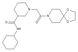 N-cyclohexyl-1-[2-(1,4-dioxa-8-azaspiro[4.5]decan-8-yl)-2-keto-ethyl]nipecotamide