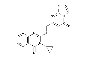 7-[[(3-cyclopropyl-4-keto-quinazolin-2-yl)thio]methyl]thiazolo[3,2-a]pyrimidin-5-one