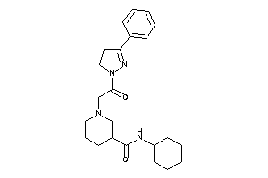 N-cyclohexyl-1-[2-keto-2-(3-phenyl-2-pyrazolin-1-yl)ethyl]nipecotamide