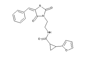 N-[2-(5-benzal-2,4-diketo-thiazolidin-3-yl)ethyl]-2-(2-furyl)cyclopropanecarboxamide