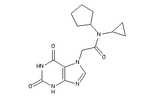 N-cyclopentyl-N-cyclopropyl-2-(2,6-diketo-3H-purin-7-yl)acetamide