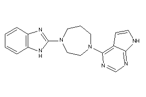 4-[4-(1H-benzimidazol-2-yl)-1,4-diazepan-1-yl]-7H-pyrrolo[2,3-d]pyrimidine