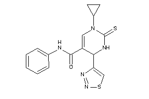 3-cyclopropyl-N-phenyl-6-(thiadiazol-4-yl)-2-thioxo-1,6-dihydropyrimidine-5-carboxamide