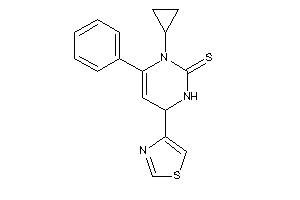 3-cyclopropyl-4-phenyl-6-thiazol-4-yl-1,6-dihydropyrimidine-2-thione