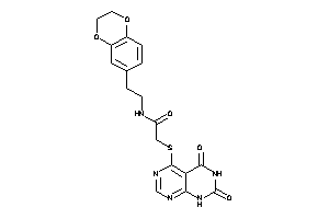 Image of N-[2-(2,3-dihydro-1,4-benzodioxin-6-yl)ethyl]-2-[(2,4-diketo-1H-pyrimido[4,5-d]pyrimidin-5-yl)thio]acetamide