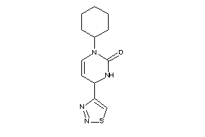 3-cyclohexyl-6-(thiadiazol-4-yl)-1,6-dihydropyrimidin-2-one