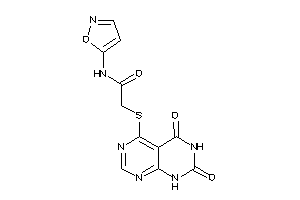 Image of 2-[(2,4-diketo-1H-pyrimido[4,5-d]pyrimidin-5-yl)thio]-N-isoxazol-5-yl-acetamide