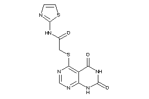 Image of 2-[(2,4-diketo-1H-pyrimido[4,5-d]pyrimidin-5-yl)thio]-N-thiazol-2-yl-acetamide