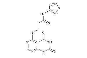 Image of 3-[(2,4-diketo-1H-pyrimido[4,5-d]pyrimidin-5-yl)thio]-N-isoxazol-3-yl-propionamide