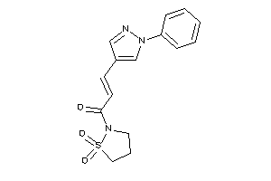 1-(1,1-diketo-1,2-thiazolidin-2-yl)-3-(1-phenylpyrazol-4-yl)prop-2-en-1-one