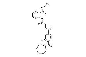 Image of 13-keto-6,7,8,9,10,11-hexahydroazocino[2,1-b]quinazoline-3-carboxylic Acid [2-[2-(cyclopropylcarbamoyl)anilino]-2-keto-ethyl] Ester