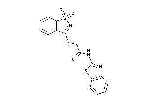 Image of N-(1,3-benzothiazol-2-yl)-2-[(1,1-diketo-1,2-benzothiazol-3-yl)amino]acetamide