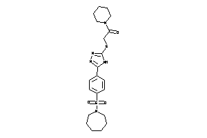 2-[[5-[4-(azepan-1-ylsulfonyl)phenyl]-4H-1,2,4-triazol-3-yl]thio]-1-piperidino-ethanone