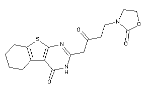 3-[3-keto-4-(4-keto-5,6,7,8-tetrahydro-3H-benzothiopheno[2,3-d]pyrimidin-2-yl)butyl]oxazolidin-2-one