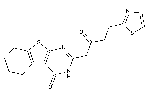 2-(2-keto-4-thiazol-2-yl-butyl)-5,6,7,8-tetrahydro-3H-benzothiopheno[2,3-d]pyrimidin-4-one