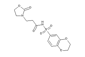 N-(2,3-dihydro-1,4-benzodioxin-6-ylsulfonyl)-3-(2-ketooxazolidin-3-yl)propionamide