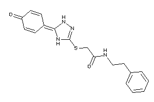 2-[[5-(4-ketocyclohexa-2,5-dien-1-ylidene)-1,4-dihydro-1,2,4-triazol-3-yl]thio]-N-phenethyl-acetamide