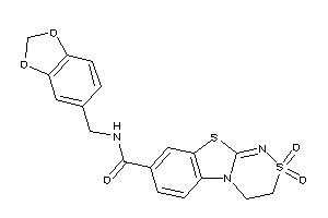 2,2-diketo-N-piperonyl-3,4-dihydro-[1,2,4]thiadiazino[3,4-b][1,3]benzothiazole-8-carboxamide