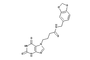 4-(2,6-diketo-3H-purin-7-yl)-N-piperonyl-butyramide