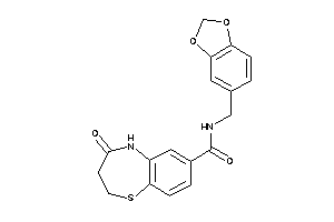 4-keto-N-piperonyl-3,5-dihydro-2H-1,5-benzothiazepine-7-carboxamide