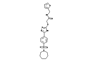 Image of 2-[[5-[4-(azepan-1-ylsulfonyl)phenyl]-4H-1,2,4-triazol-3-yl]thio]-N-(2-furfuryl)acetamide
