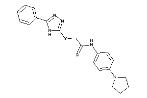 2-[(5-phenyl-4H-1,2,4-triazol-3-yl)thio]-N-(4-pyrrolidinophenyl)acetamide