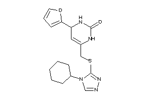 6-[[(4-cyclohexyl-1,2,4-triazol-3-yl)thio]methyl]-4-(2-furyl)-3,4-dihydro-1H-pyrimidin-2-one