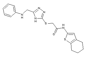 2-[[5-(anilinomethyl)-4H-1,2,4-triazol-3-yl]thio]-N-(4,5,6,7-tetrahydrobenzothiophen-2-yl)acetamide