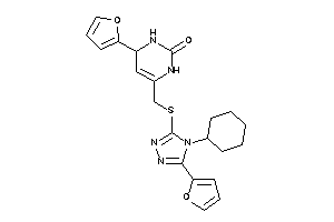 6-[[[4-cyclohexyl-5-(2-furyl)-1,2,4-triazol-3-yl]thio]methyl]-4-(2-furyl)-3,4-dihydro-1H-pyrimidin-2-one