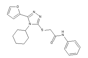 2-[[4-cyclohexyl-5-(2-furyl)-1,2,4-triazol-3-yl]thio]-N-phenyl-acetamide