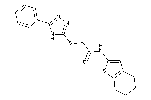2-[(5-phenyl-4H-1,2,4-triazol-3-yl)thio]-N-(4,5,6,7-tetrahydrobenzothiophen-2-yl)acetamide