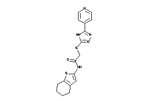 2-[[5-(4-pyridyl)-4H-1,2,4-triazol-3-yl]thio]-N-(4,5,6,7-tetrahydrobenzothiophen-2-yl)acetamide