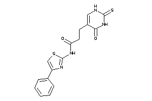 Image of 3-(4-keto-2-thioxo-1H-pyrimidin-5-yl)-N-(4-phenylthiazol-2-yl)propionamide