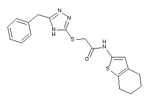 Image of 2-[(5-benzyl-4H-1,2,4-triazol-3-yl)thio]-N-(4,5,6,7-tetrahydrobenzothiophen-2-yl)acetamide