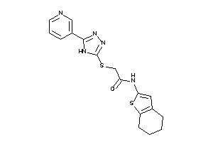 2-[[5-(3-pyridyl)-4H-1,2,4-triazol-3-yl]thio]-N-(4,5,6,7-tetrahydrobenzothiophen-2-yl)acetamide