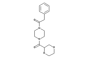 1-[4-(1,4-dioxane-2-carbonyl)piperazino]-2-phenyl-ethanone