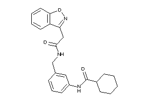 N-[3-[[(2-indoxazen-3-ylacetyl)amino]methyl]phenyl]cyclohexanecarboxamide