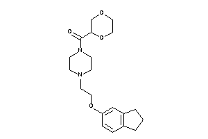 1,4-dioxan-2-yl-[4-(2-indan-5-yloxyethyl)piperazino]methanone