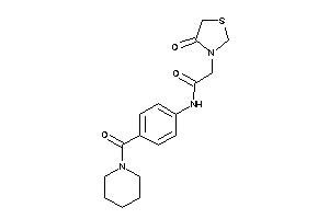 2-(4-ketothiazolidin-3-yl)-N-[4-(piperidine-1-carbonyl)phenyl]acetamide