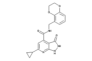 6-cyclopropyl-N-(2,3-dihydro-1,4-benzodioxin-5-ylmethyl)-3-keto-1,2-dihydropyrazolo[3,4-b]pyridine-4-carboxamide