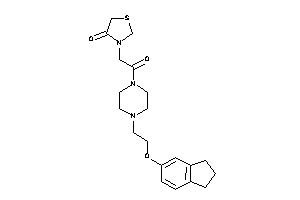 3-[2-[4-(2-indan-5-yloxyethyl)piperazino]-2-keto-ethyl]thiazolidin-4-one